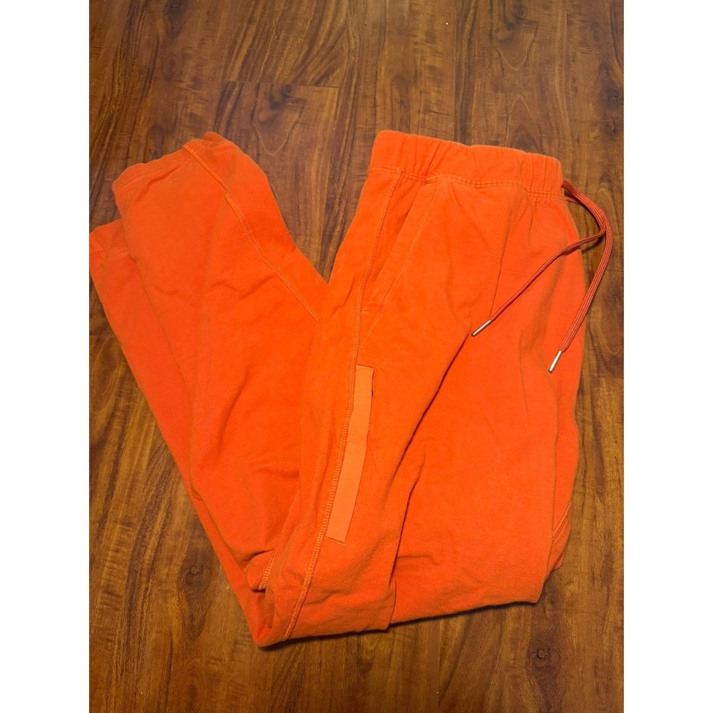 Mack Weldon Joggers Mens SZ L Orange Cotton Spandex For Daily Wear Drawstring